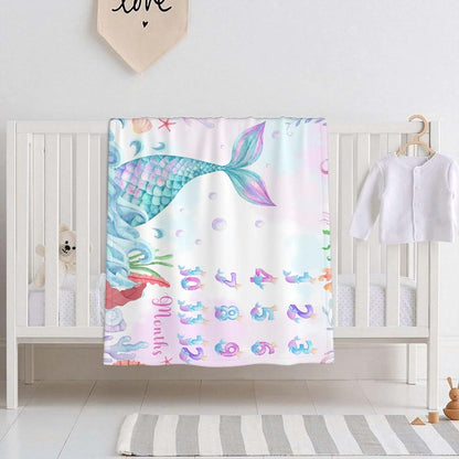 Mermaid Tail Baby Blanket for Newborns and Swaddle Use