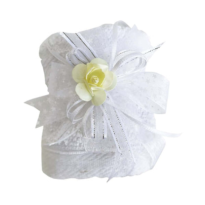 Arcángeles Mexicanos Catholic Baptism Candle Set With Towel, Rosary, And Shell