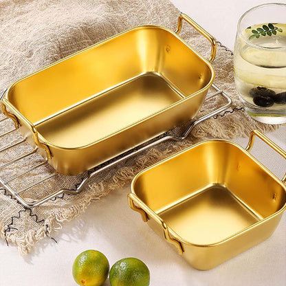 ZYOUQI Stackable Stainless Steel Toddler Plate Metal Dinner Tray