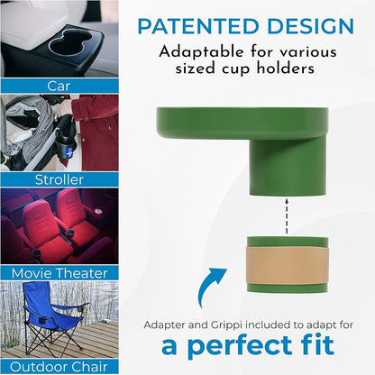 Travel Tray Round Cup Holder Attachment for Strollers and Car Seats (photo 3)
