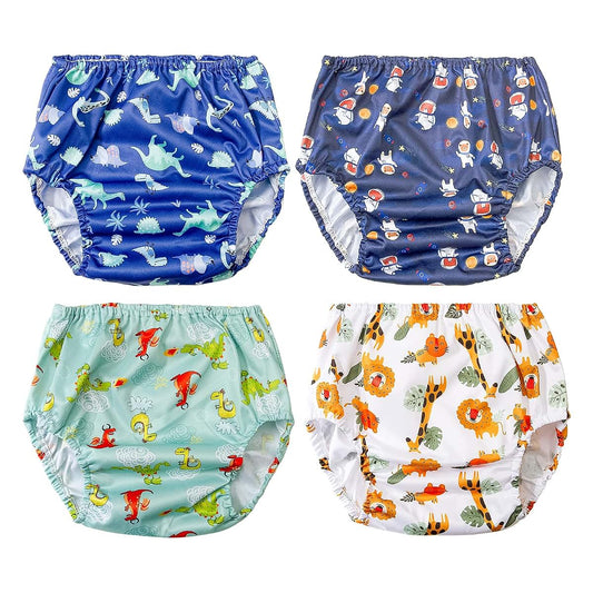 BISENKID Rubber Swim Diaper Cover for Plastic Pants, Good Elastic Diaper Covers for Underwear, Toddlers & Potty