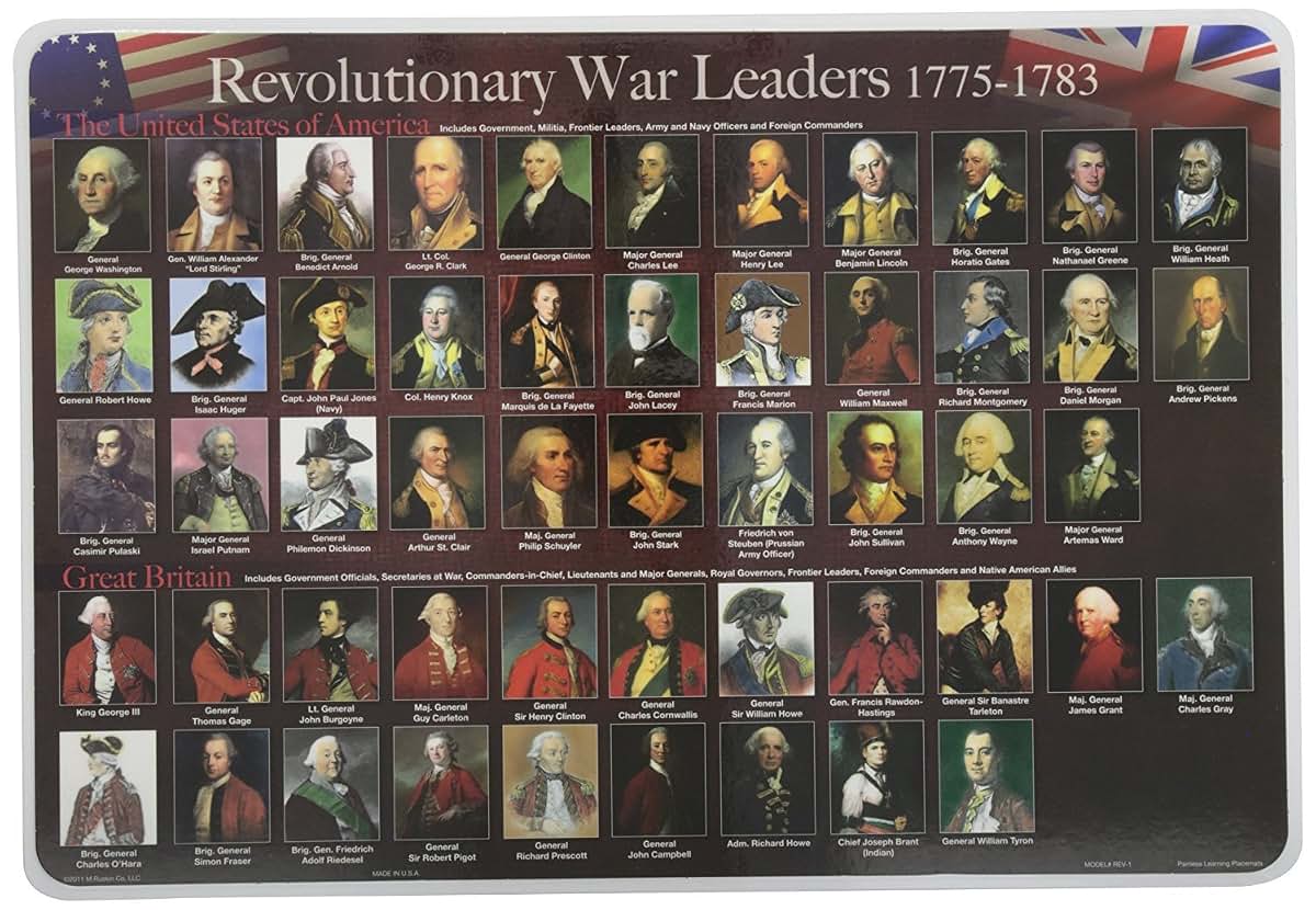 Painless Learning Educational Placemats Set: Civil War, Revolutionary War, and Declaration of Independence (photo 4)