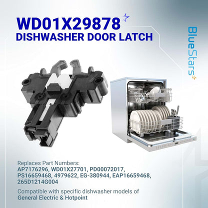 BlueStars WD01X29878 Dishwasher Door Latch Replacement For GE And Hotpoint Models (photo 2)