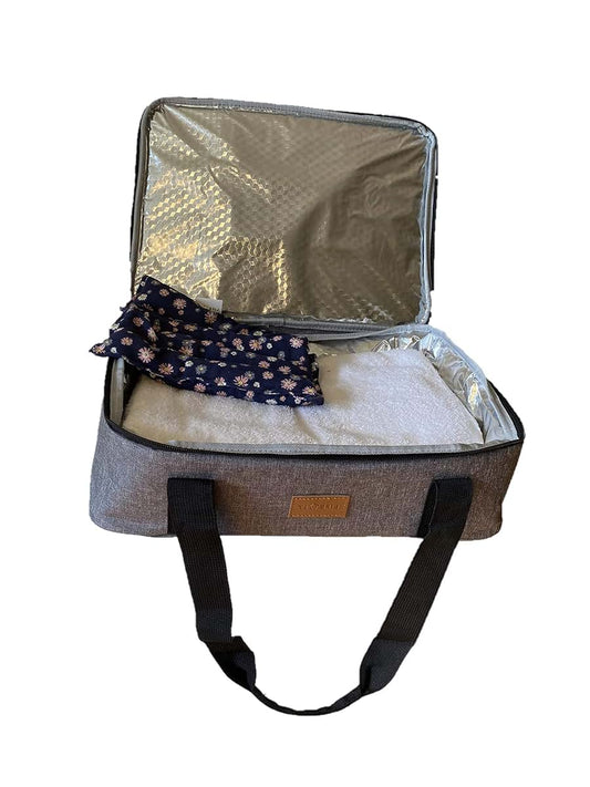 Outdoor Innovations Warmer Bag with Microwavable Warm Pack – Two Way Zipper, Large Capacity, Water-Resistant, Multi