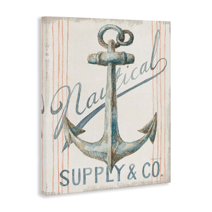 Stupell Industries Boat Anchor Nautical Canvas Art