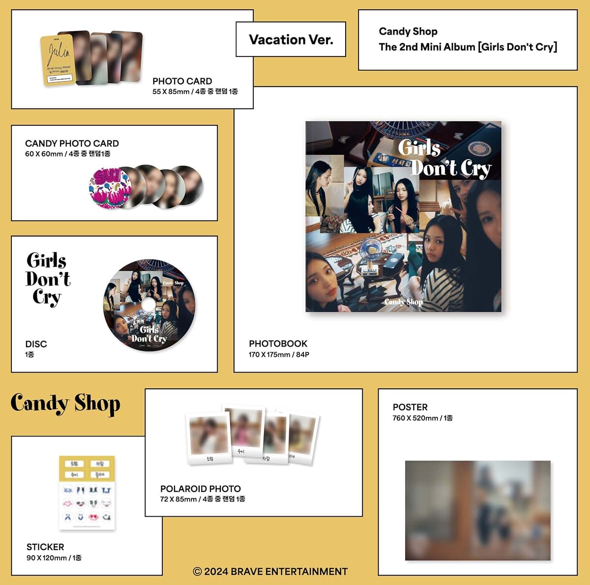 Dreamus Candy Shop Girls Don’t Cry Album Summer + Vacation 2 Version Full Set