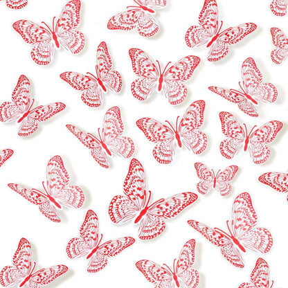DAGOU 3D Rainbow Holographic Butterfly Decals for Wall Decor