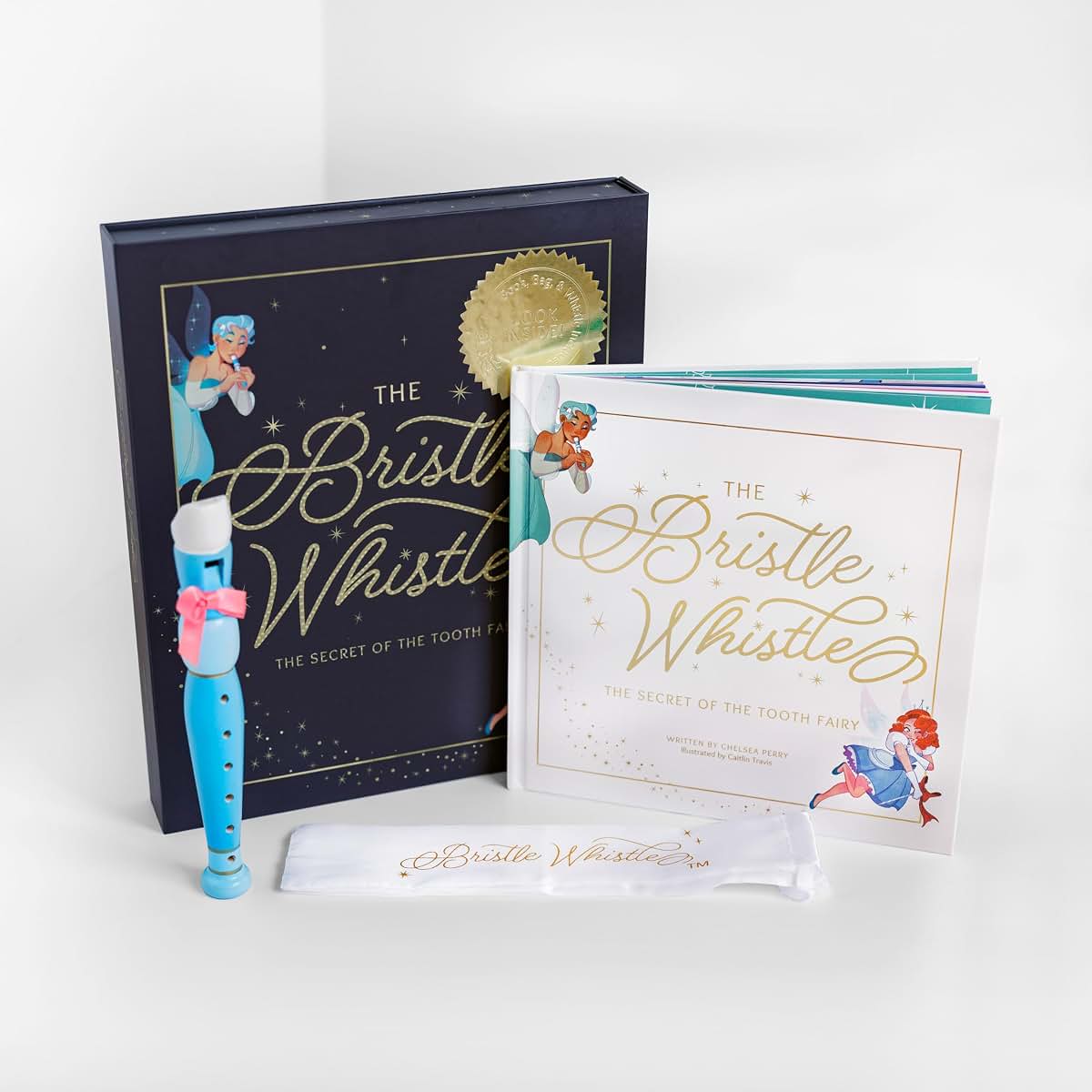 The Bristle Whistle Tooth Fairy Keepsake Gift Set With Storybook And Satin Bag