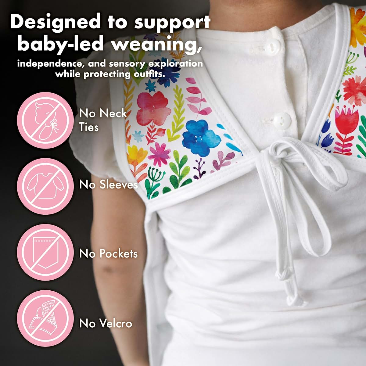 BapronBaby Floral Nature Bib and Apron for Infant Feeding