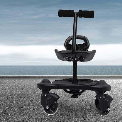 Universal Stroller Board with Removable Seat and Pedal, Standing/Sitting Rider for Toddlers up to 55 lbs