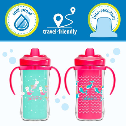 Dr. Brown's Milestones Insulated Hard Spout Sippy Cup, Pink (2-Pack)