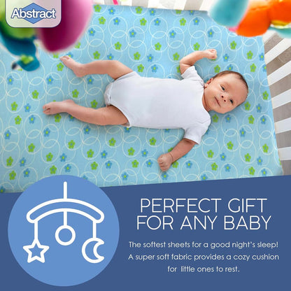 Abstract Jersey Cotton Knit Cradle Sheets - Ultra Soft Cradle Sheets Fitted 18" x 36" for Boys Girls Baby - Universal