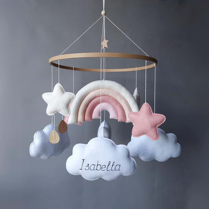 Baby Care Studio Crib Mobile For Girls Pink Rainbow Clouds (photo 2)