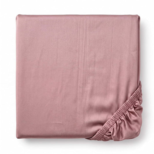 Ababy Custom Size Bamboo Jersey Fitted Sheet – Blush Pink