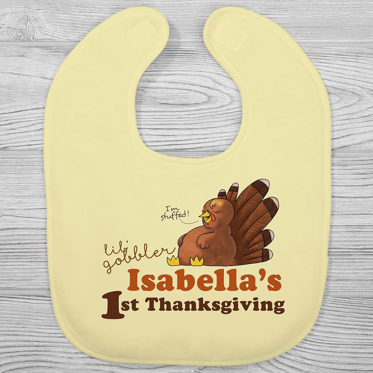 Personalization Universe My First Thanksgiving Personalized Baby Bib (photo 2)