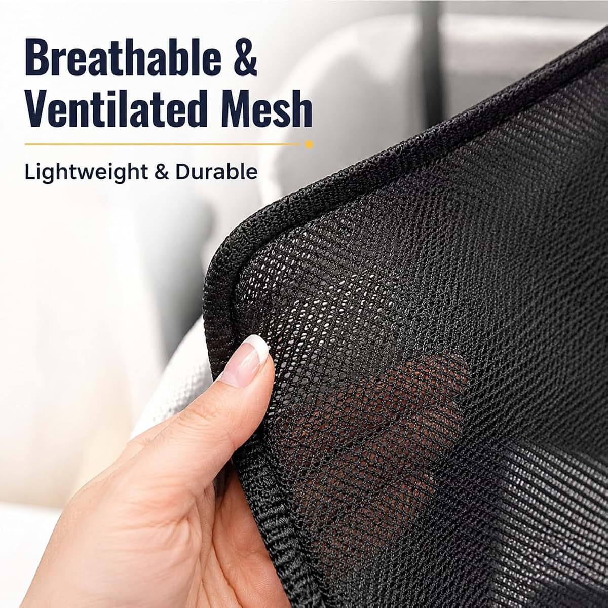 SHINETEC 4-Sided Elastic Mesh Sunshade Fence, Breathable Ventilated Wagon Sun Cover with Elastic Edge, Lightweight