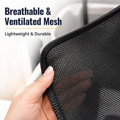 SHINETEC 4-Sided Elastic Mesh Sunshade Fence, Breathable Ventilated Wagon Sun Cover with Elastic Edge, Lightweight