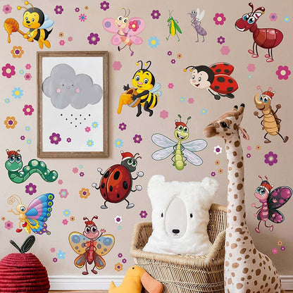 LiveGallery Cartoon Insect Wall Sticker Decals