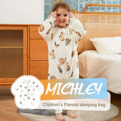MICHLEY Flannel Baby Sleeping Bag Pajamas for Wearable Blankets