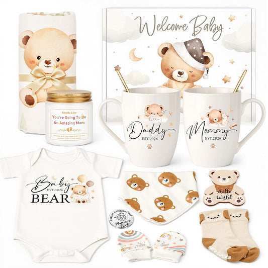 CHESACE New Parents Gifts for Couples Mom and Dad Gifts for New Parents Gender Reveal Gift for Mom and Dad to Be