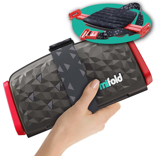 Mifold Comfort Grab-And-Go Backless Booster Seat Charcoal Grey