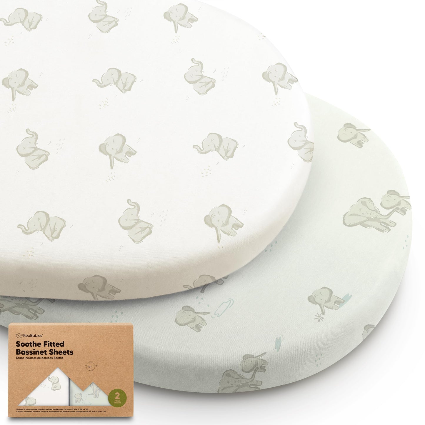 KeaBabies Organic Bassinet Sheets 2-Pack