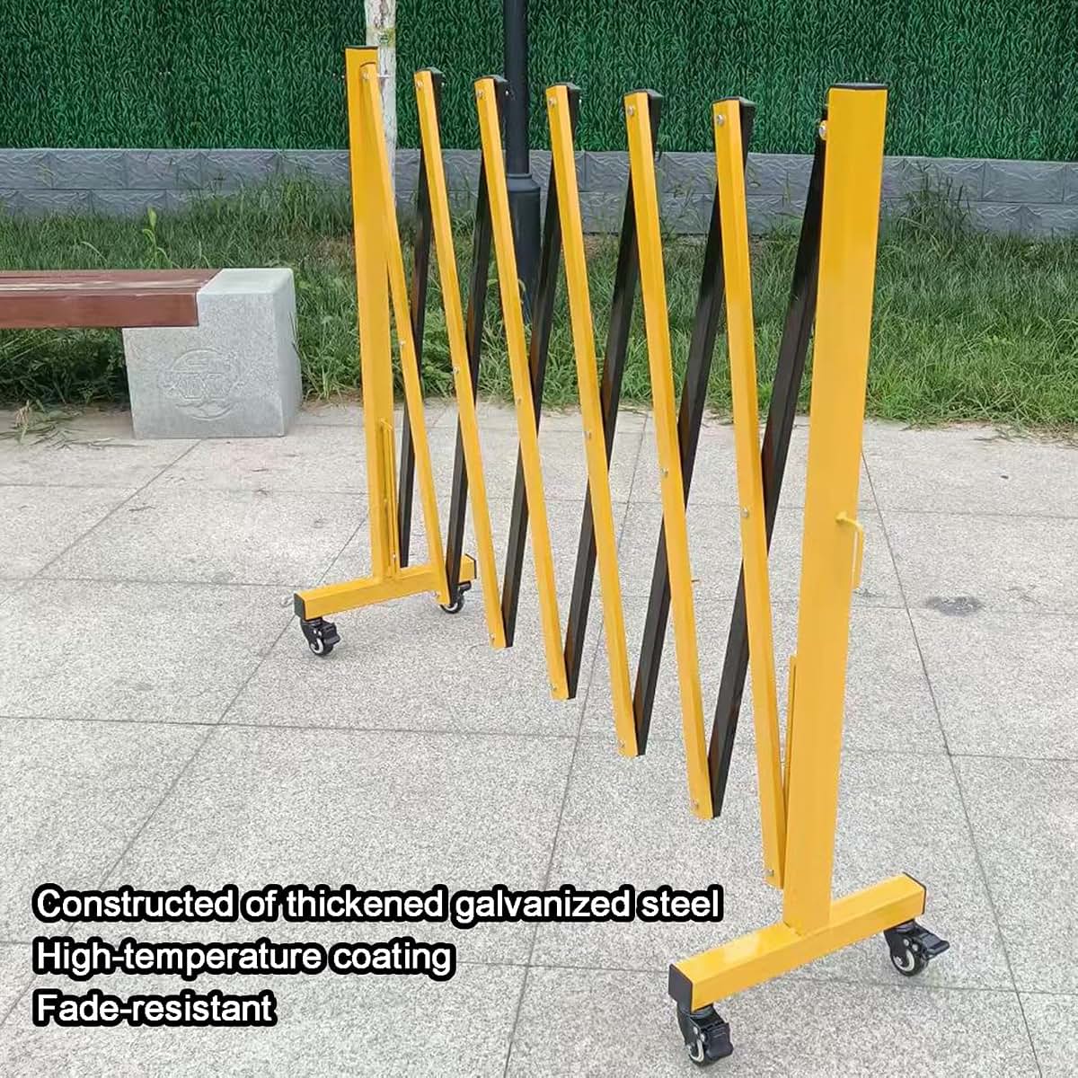 Gdmepmu Retractable Folding Security Gate, 120x350cm Expandable Barrier (photo 3)
