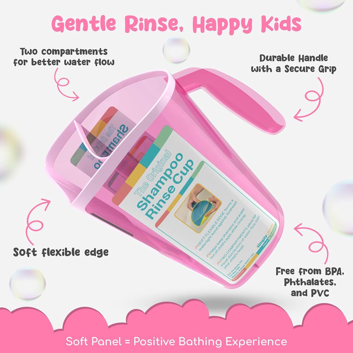 S.C. Products, Inc. Tear-Free Bathing Rinse Cup - Pink (photo 2)