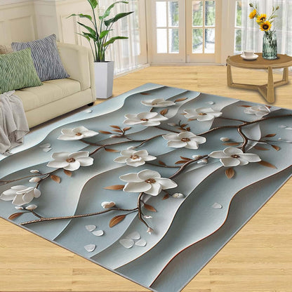 Hygiuid 3D Magnolia Floral Area Rug For Nursery And Bedroom (photo 3)