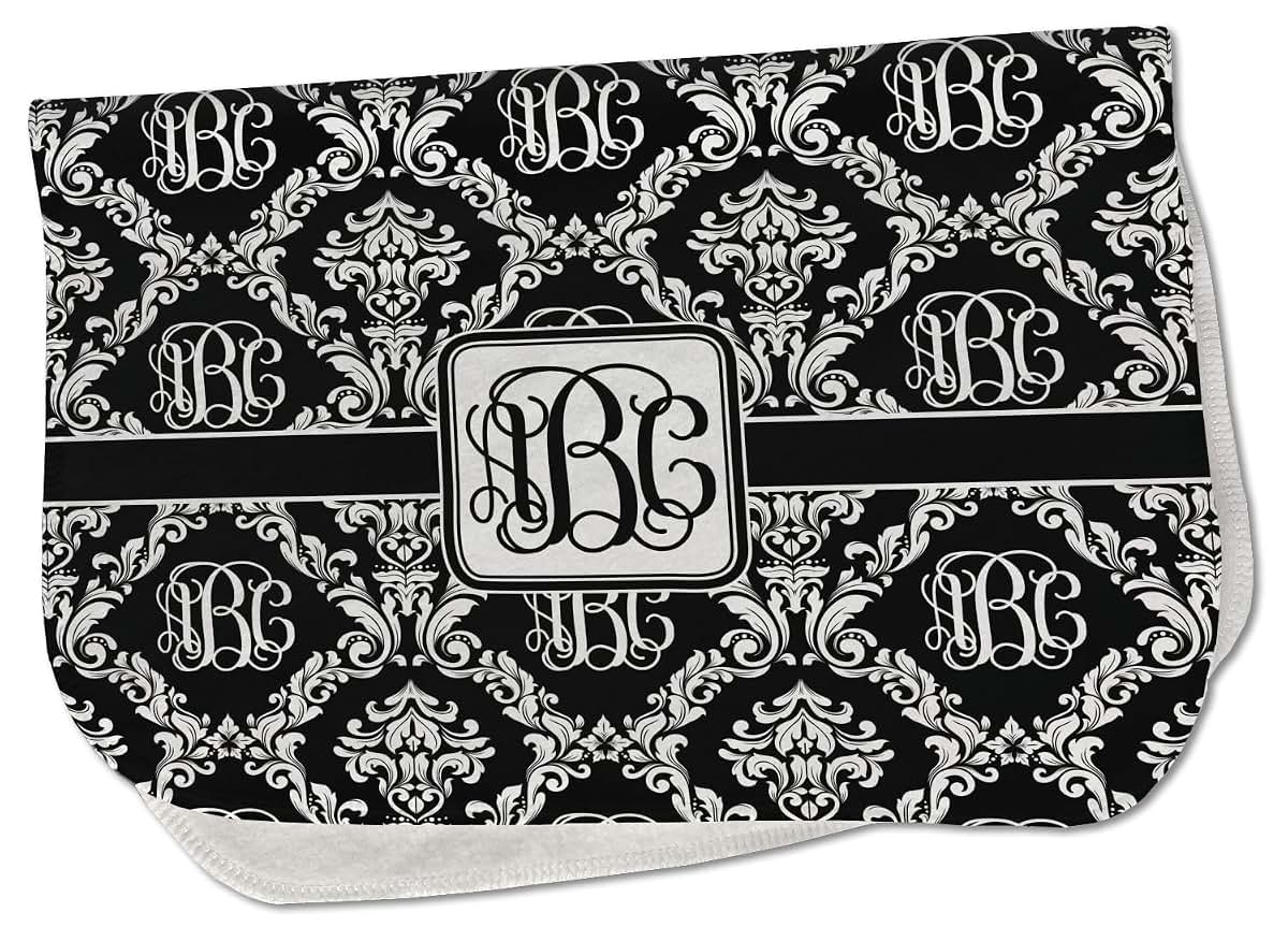 Baby Milano Personalized Monogrammed Damask Burp Cloth