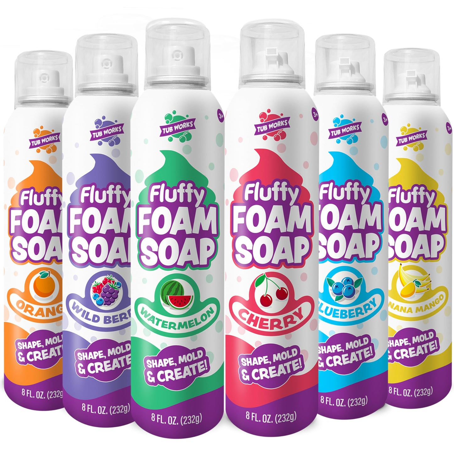 Tub Works Fluffy Foam Soap Variety 6 Pack