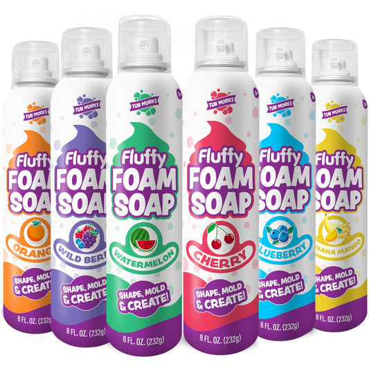 Tub Works Fluffy Foam Soap Variety 6 Pack