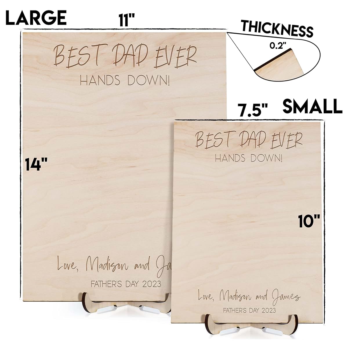 Personalization Lab Best Dad Ever Custom DIY Handprint Sign