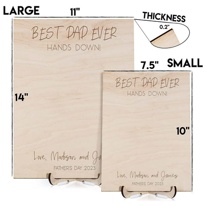 Personalization Lab Best Dad Ever Custom DIY Handprint Sign