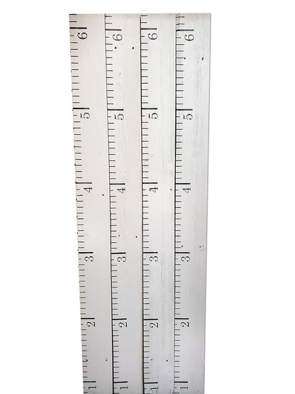 Rockin' Wood Growth Chart for Kids Made from Reclaimed Rustic Wood - Hand Painted - No Vinyl (Whitewash)