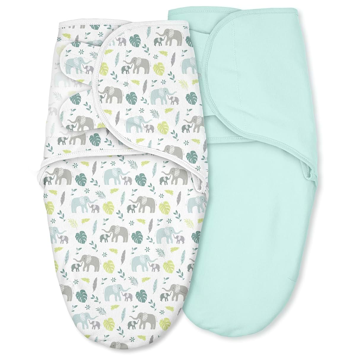 Civarua Kids Cotton Swaddle Sleep Sack for Newborns (2-Pack)