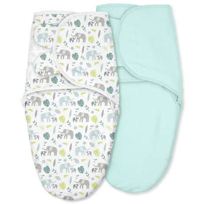 Civarua Kids Cotton Swaddle Sleep Sack for Newborns (2-Pack)