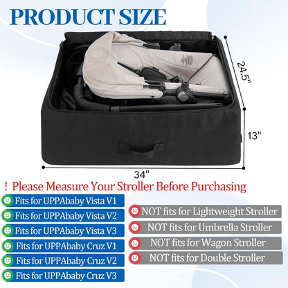 Stroller Travel Bag for Vista/Cruz | Oxford Fabric Gate Check Carrier