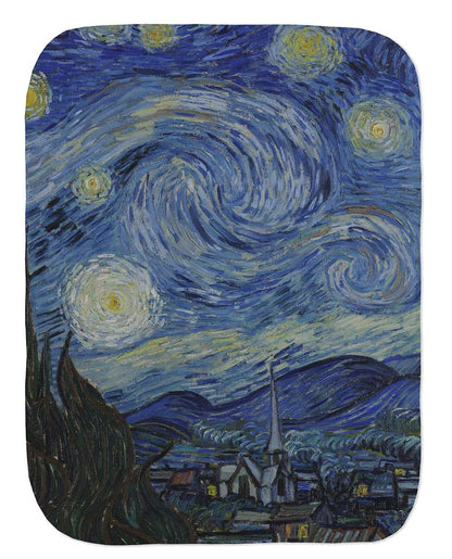 Van Gogh Starry Night Burp Cloth - Fleece or Velour
