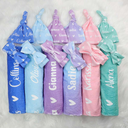 OFCCUSTOM Personalized Name Blanket Super Soft Plush Custom Infant Toddler Baby Blanket (photo 3)