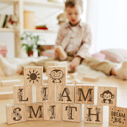 Custom Empire Shop Personalized Wooden Name Blocks For Nursery Decor (photo 3)