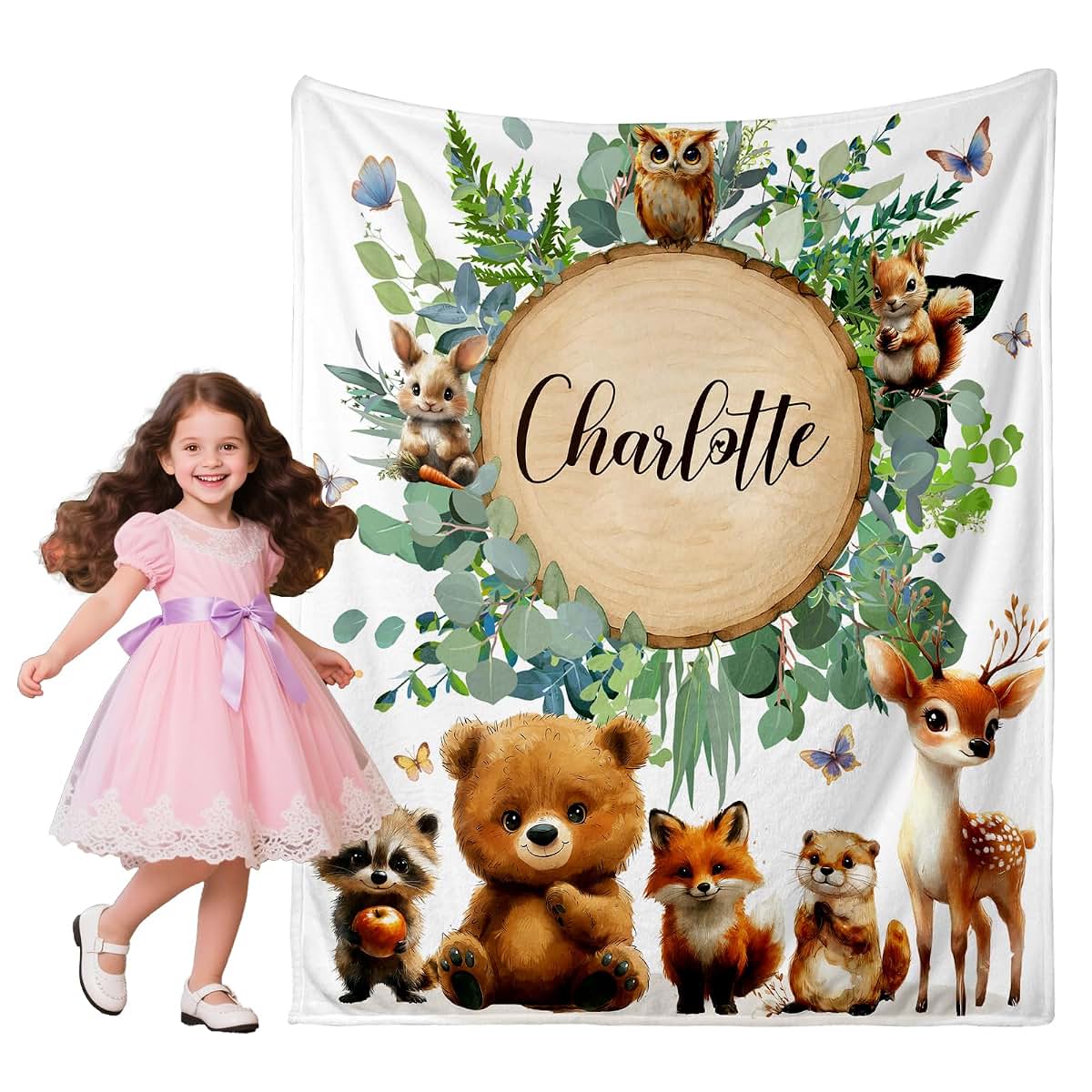 Frrahmen Custom Blankets for Boys Girls, Personalized First Day of School Blankets for Daughter, Perfect for Newborn