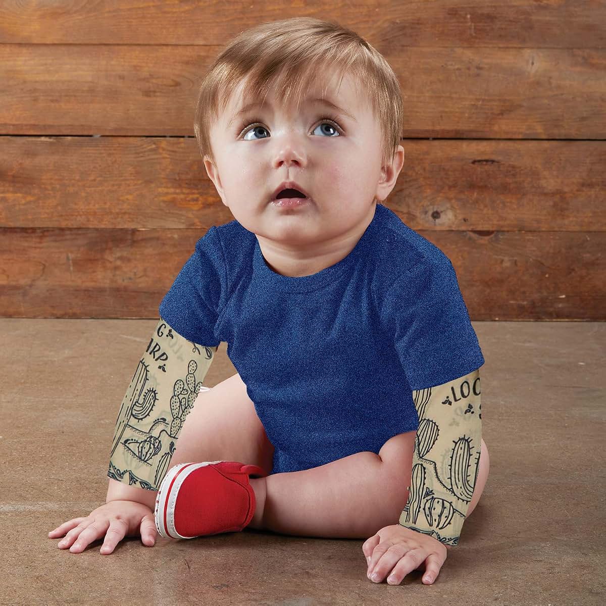 Stephan Baby Snapshirt Diaper Cover With Tattoo Sleeves, Western (photo 3)