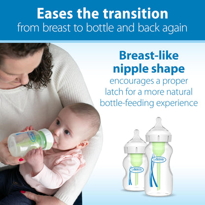 Dr. Brown's Natural Flow Level 2 Baby Bottle Nipple, Medium Flow, 6 Pack