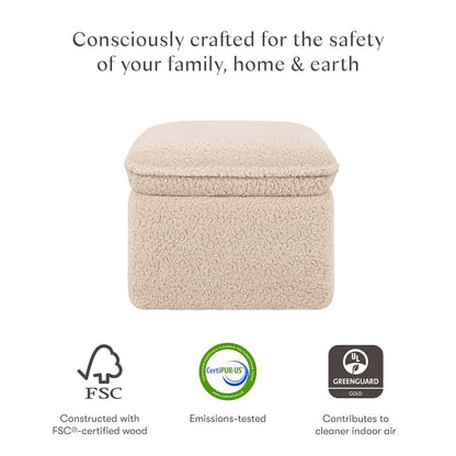 Babyletto Cali Storage Ottoman In Chai Shearling