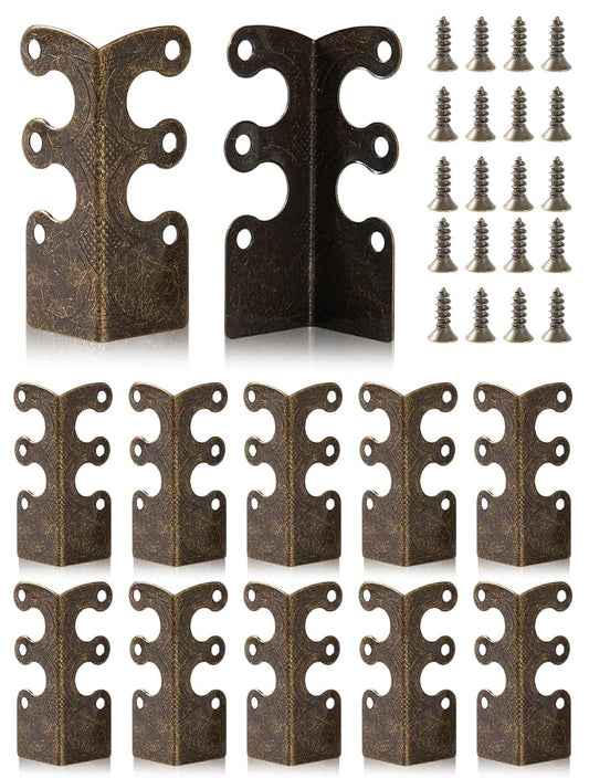 BabyOneStop Brass Baseboard Corner Protectors, 12 Pack With Screws