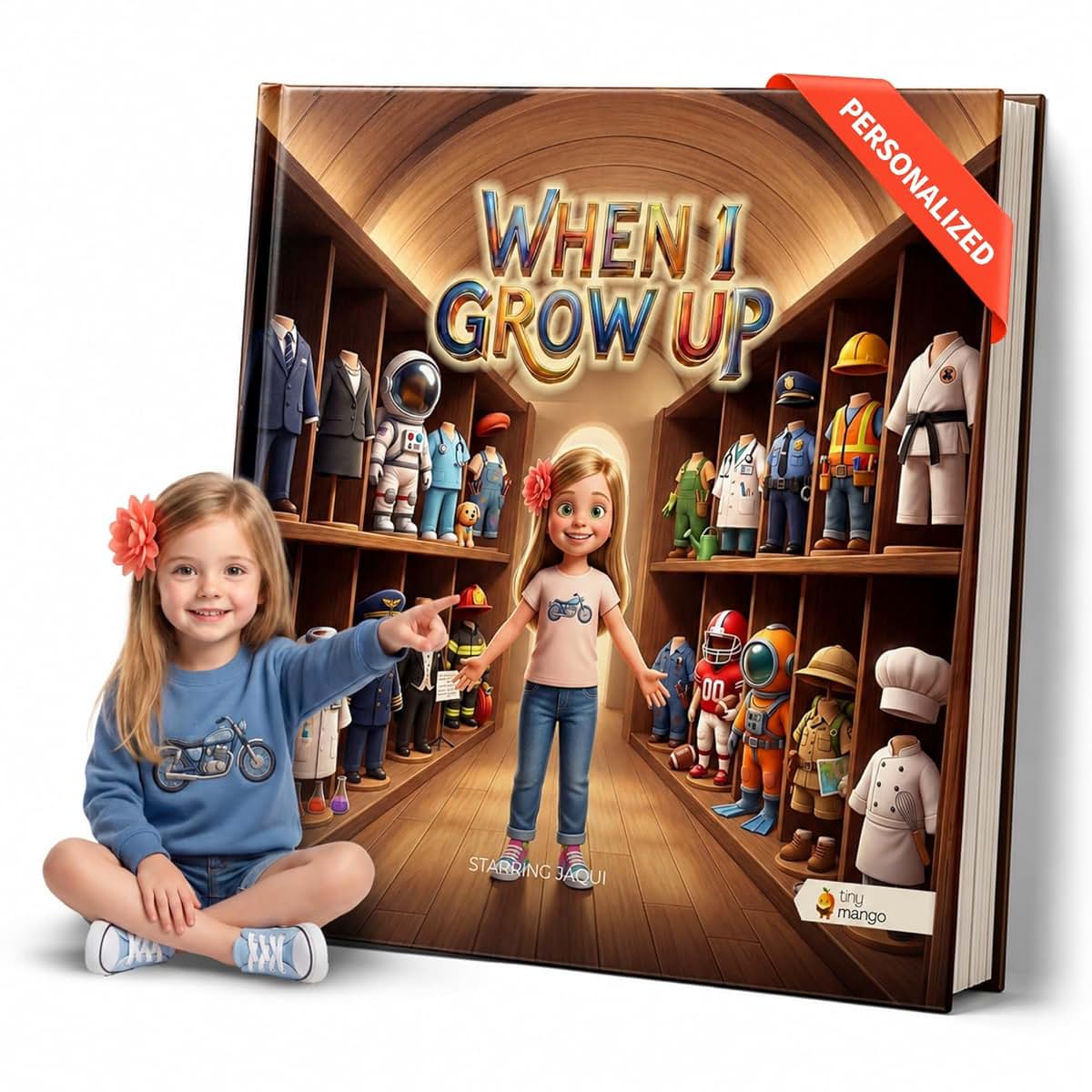 Tiny Mango Personalized When I Grow Up Career Story Book for Kids