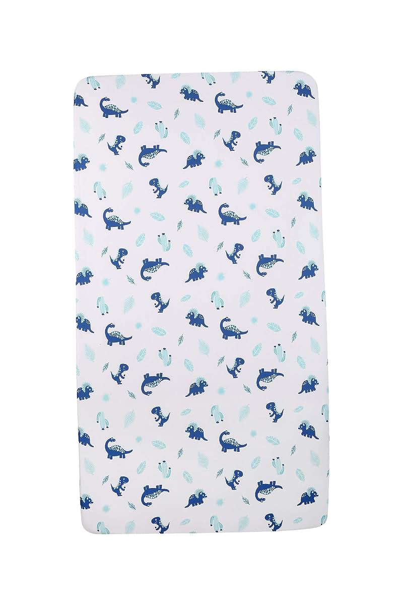 JAHbaby 1 PC Dinosaur Nursery Crib Fitted Sheet (Blue Fitted Sheet) (photo 3)