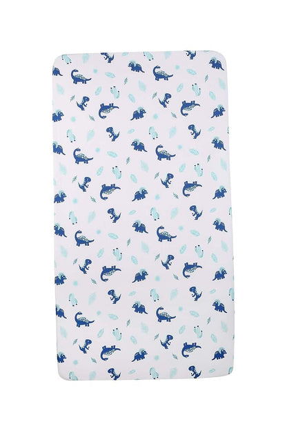 JAHbaby 1 PC Dinosaur Nursery Crib Fitted Sheet (Blue Fitted Sheet) (photo 3)