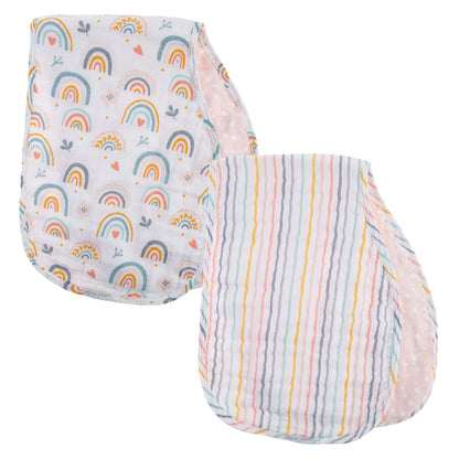 Stephen Joseph Muslin Baby Burp Cloths Set of Two for Wiping and Protection
